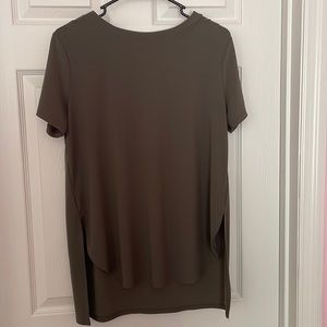 Army green flowy Halogen blouse